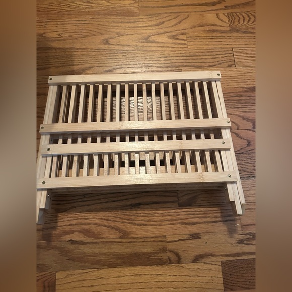 Light Brown/Tan Wooden Dish Drying Rack - Picture 4 of 11